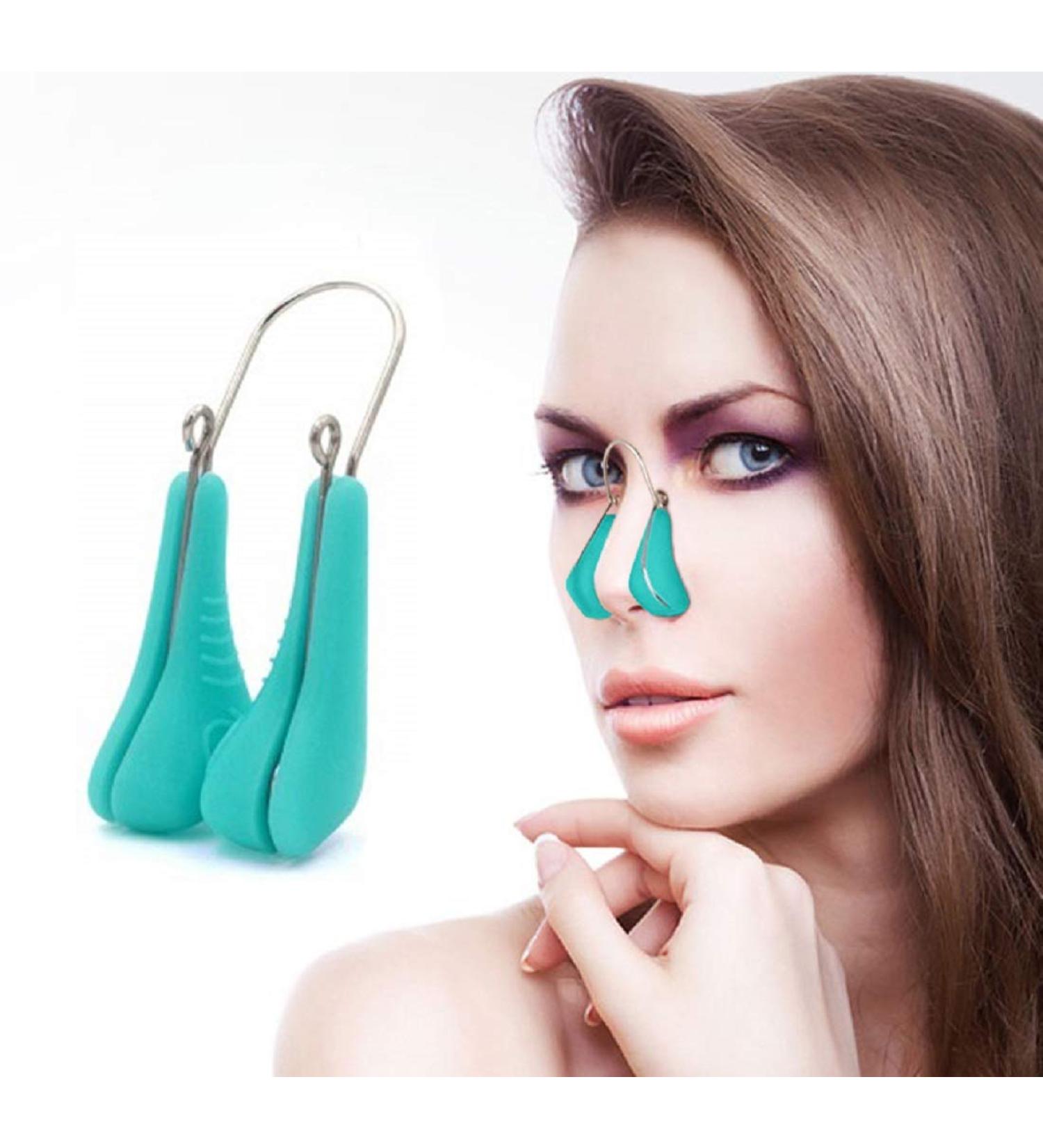 Nose Shaper Clip - Silicone Nose Lifter & Slimming Tool for Beautiful Straight Nose | Rhinoplasty Bridge Corrector for Women (Green - Buy Online on SooperMarket.com