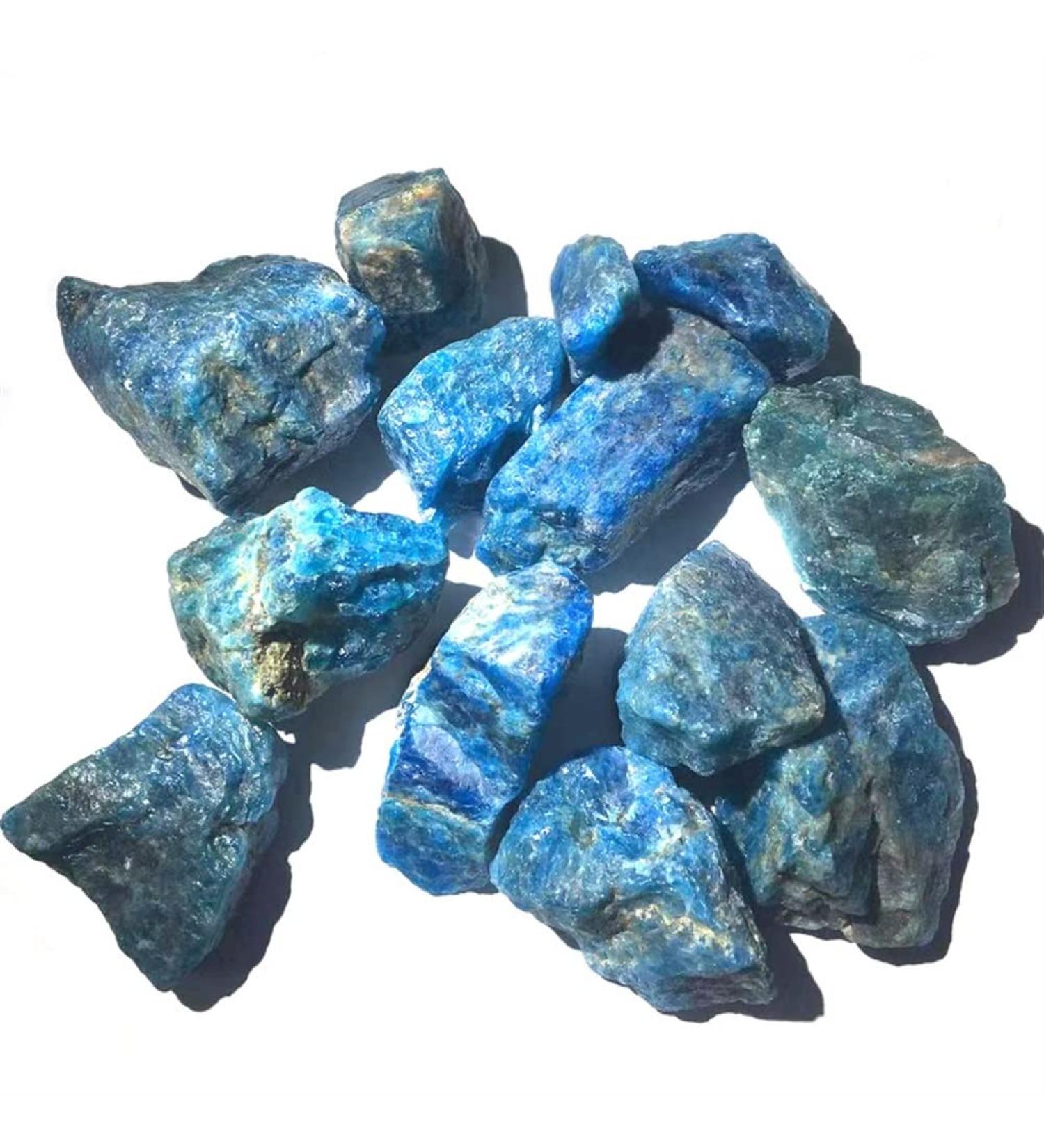 90-100g Natural Raw Blue Apatite Crystal Stone Gravel RoughMineral Specimen Collection NaturalReiki Decoration qiangang - Buy Online on SooperMarket.com