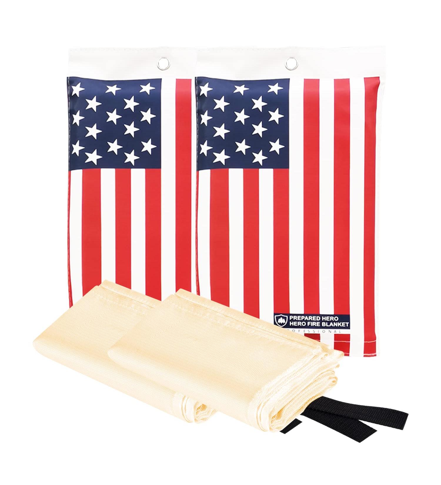 Hero Fire Blanket 2 Pack - Kitchen Fire Suppression Fiberglass Blanket - Buy Online on SooperMarket.com