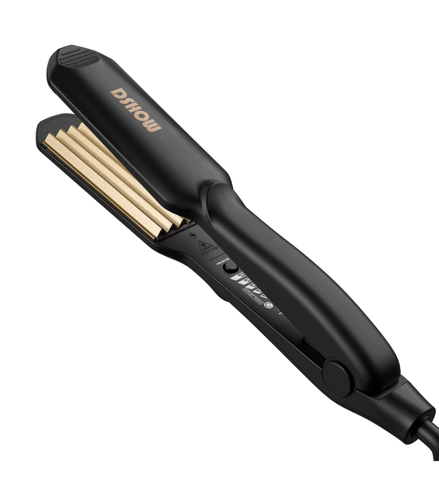 Buy Dshow Ceramic Crepe Iron - Quick Heating Hair Straightener & Crimper (Black) | International Shipping Available - Buy Online on SooperMarket.com