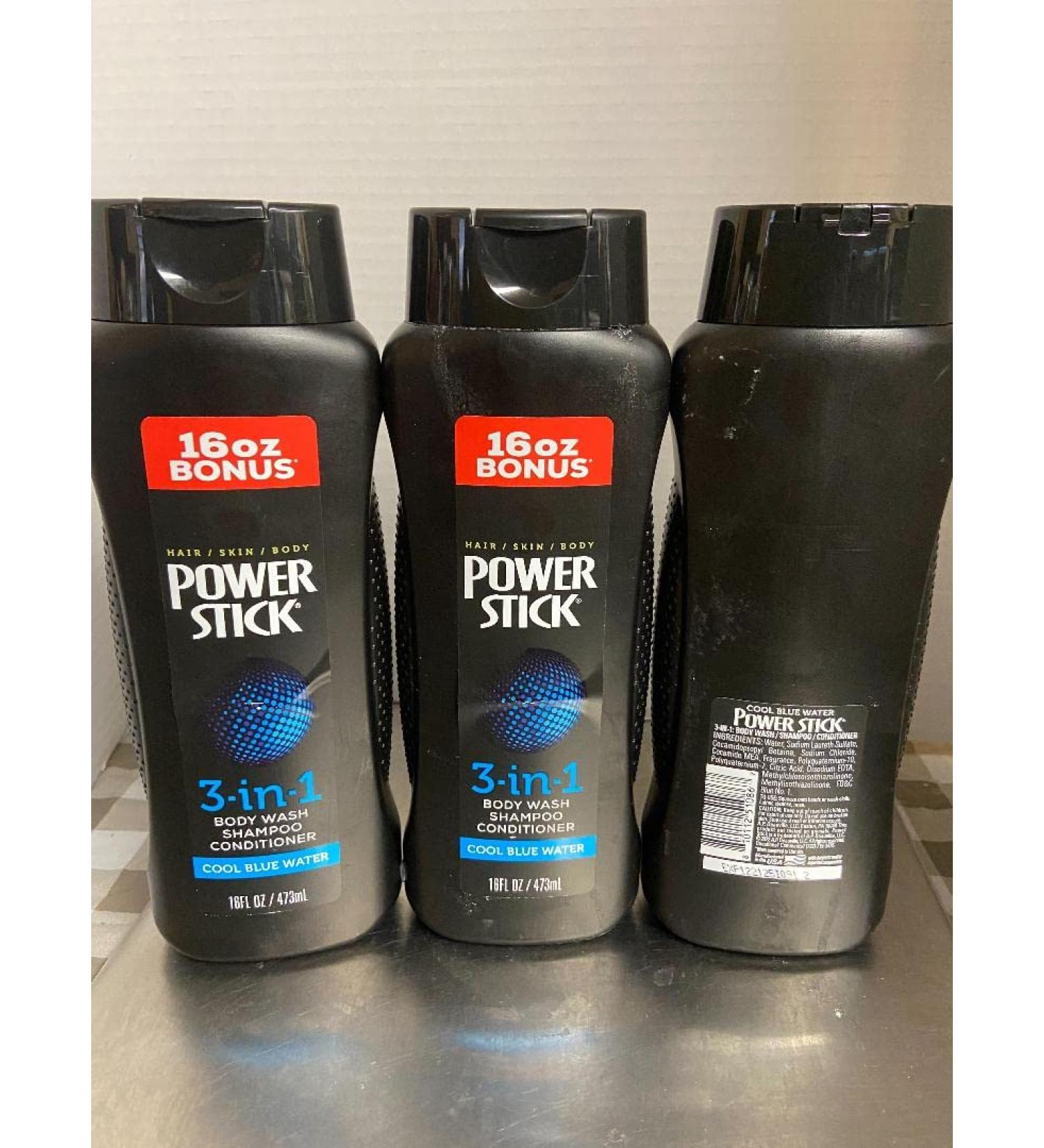 3 in 1 Shampoo Conditioner and Body Wash Cool Blue Water (3 EA 16 Oz)