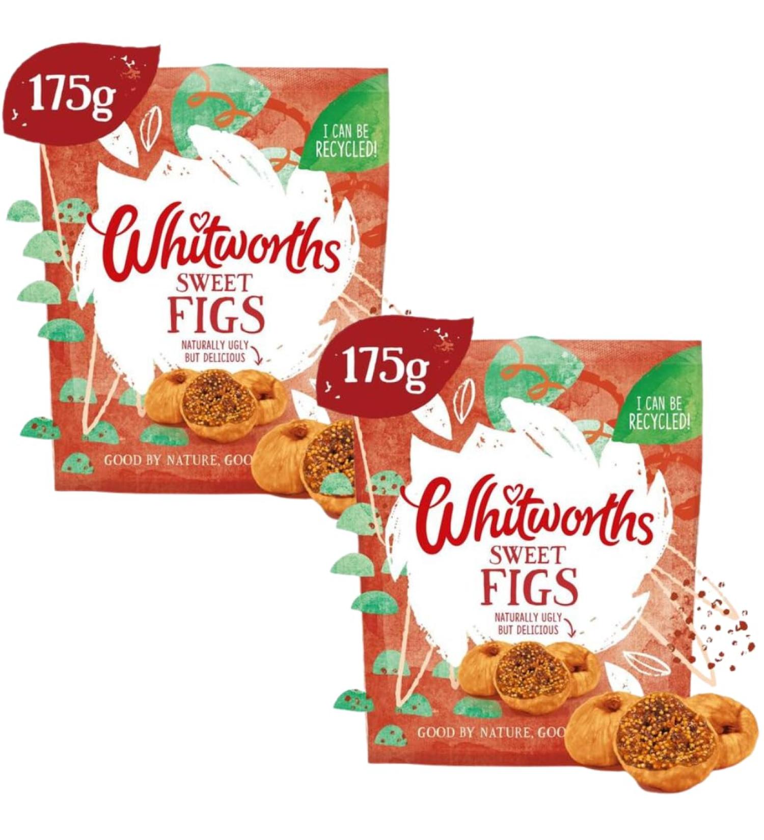 Dried Figs 175g - Bundle Consisting of Whitworths x2 Pack
