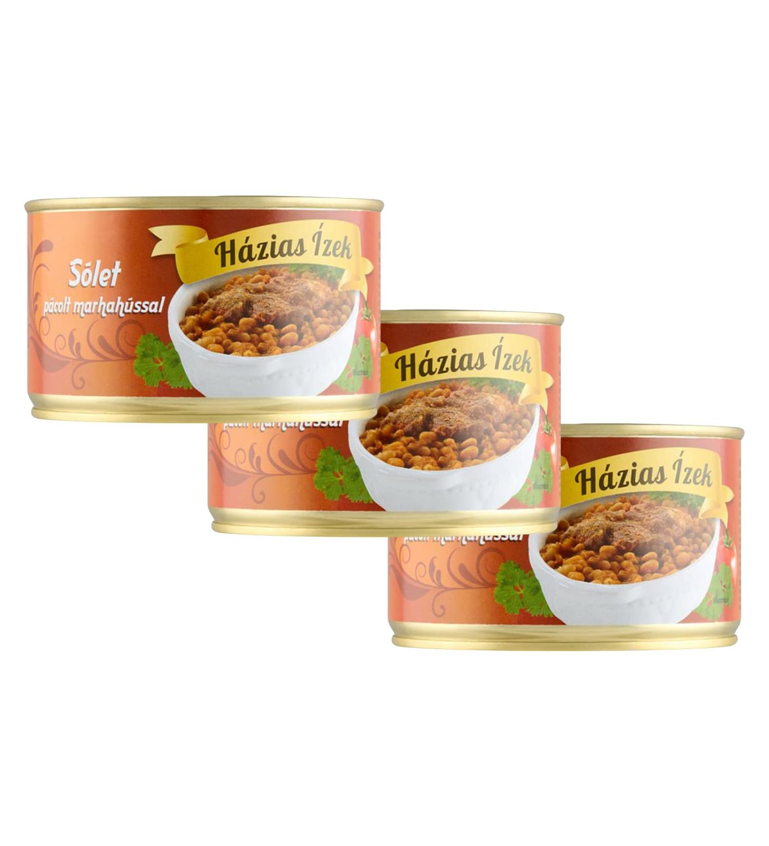 Hazias Izek Hungarianian Cholent with Marinated Beef 400 g Pack of 3