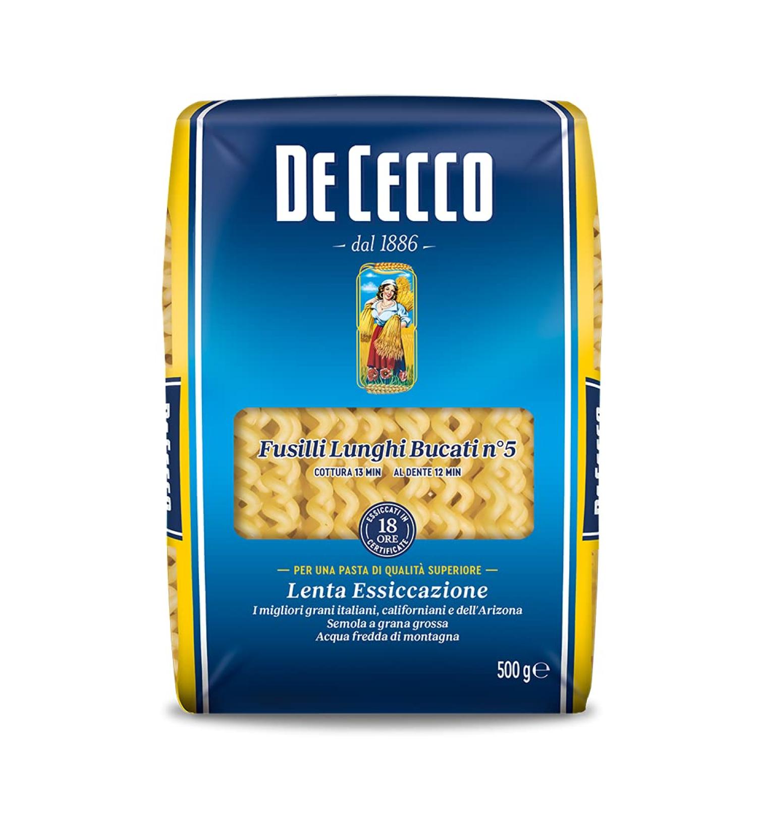 DE CECCO FUSILLI LUNGHI BUCATI - Long Pasta Twists - Buy Online on SooperMarket.com