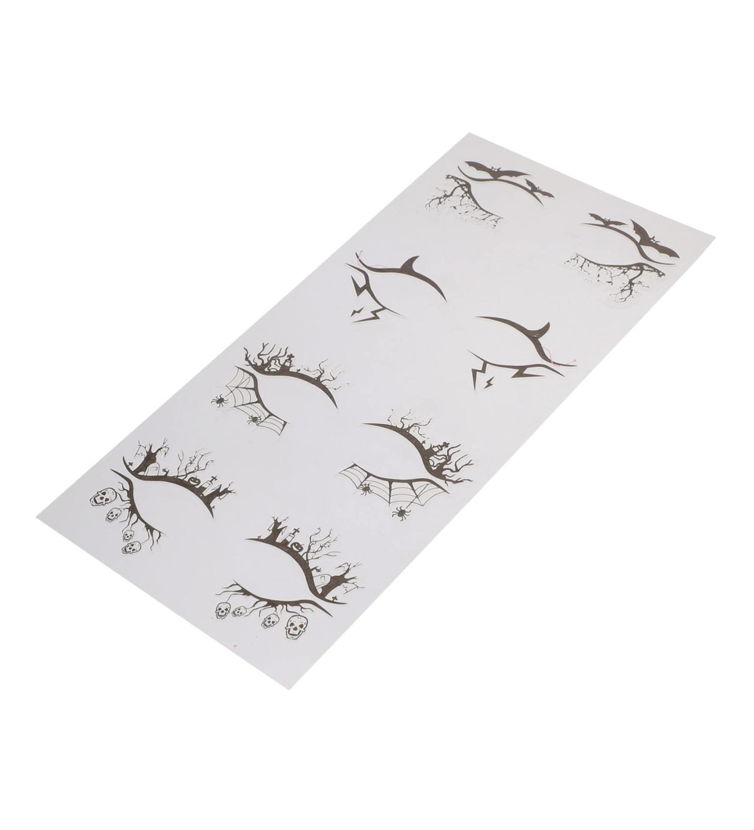 Healeved 4 Pairs Halloween Eyeliner Stickers Red Eyeshadow Stickers Girl Stickers Face Decals Pvc Black - Buy Online on SooperMarket.com