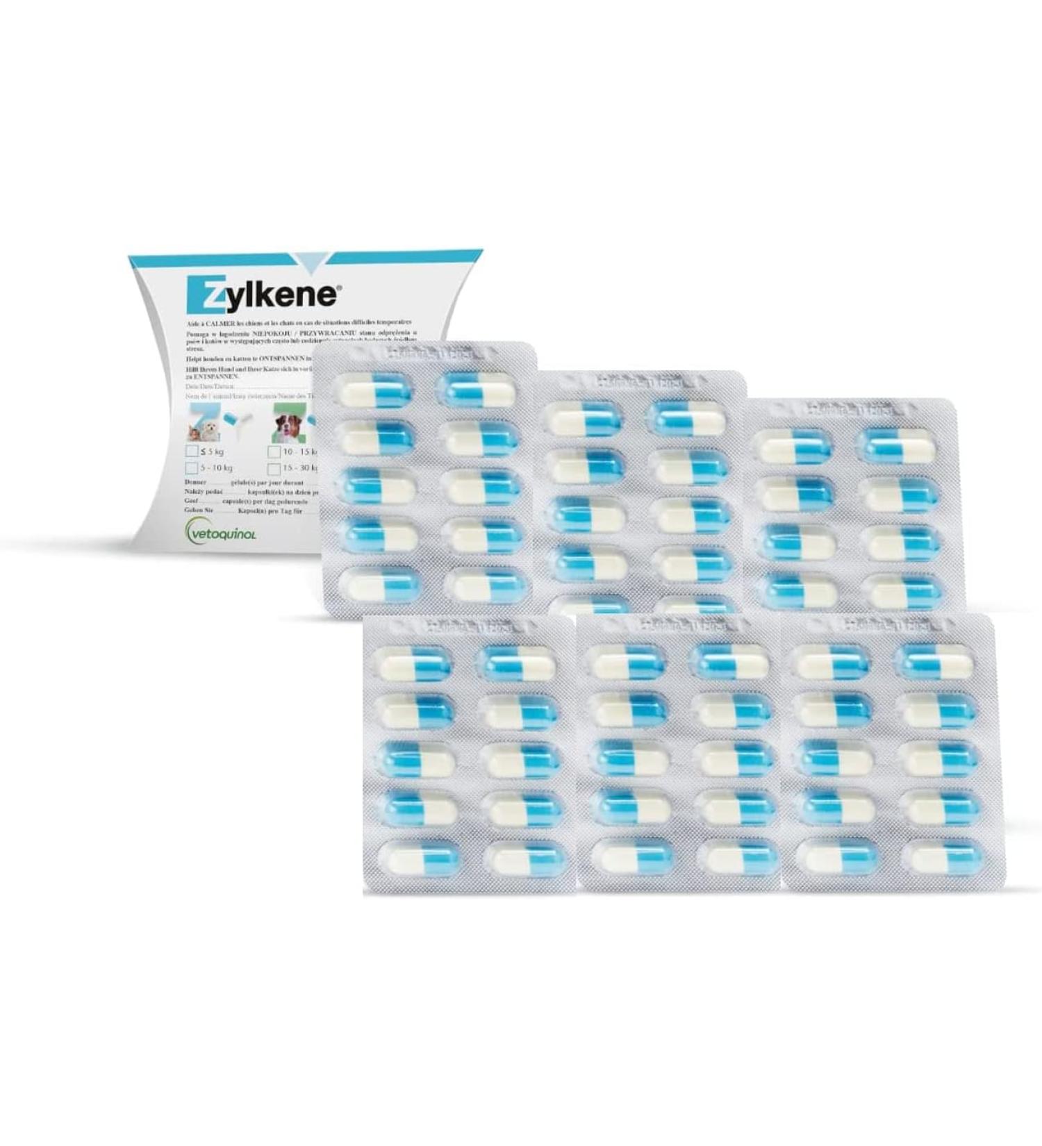 Zylkene Vetoquinol Capsules 75 mg - 60s Pack | Support for Dogs in Unusual Situations | Buy Online - International Shipping Available - Buy Online on SooperMarket.com