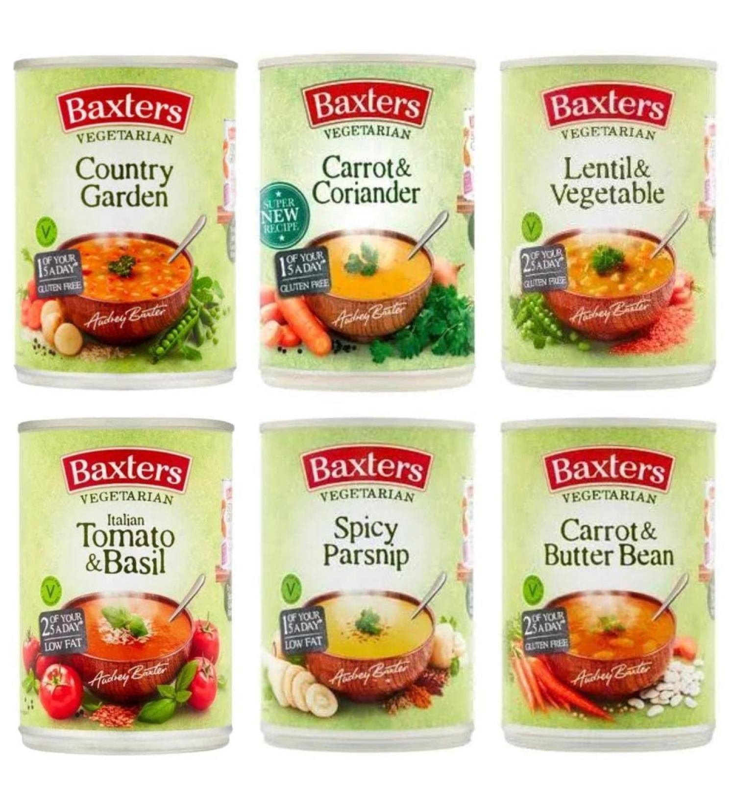 Baxters Vegetarian Soup Bundle - Contains 6 x Tins (400g) - Buy Online on SooperMarket.com