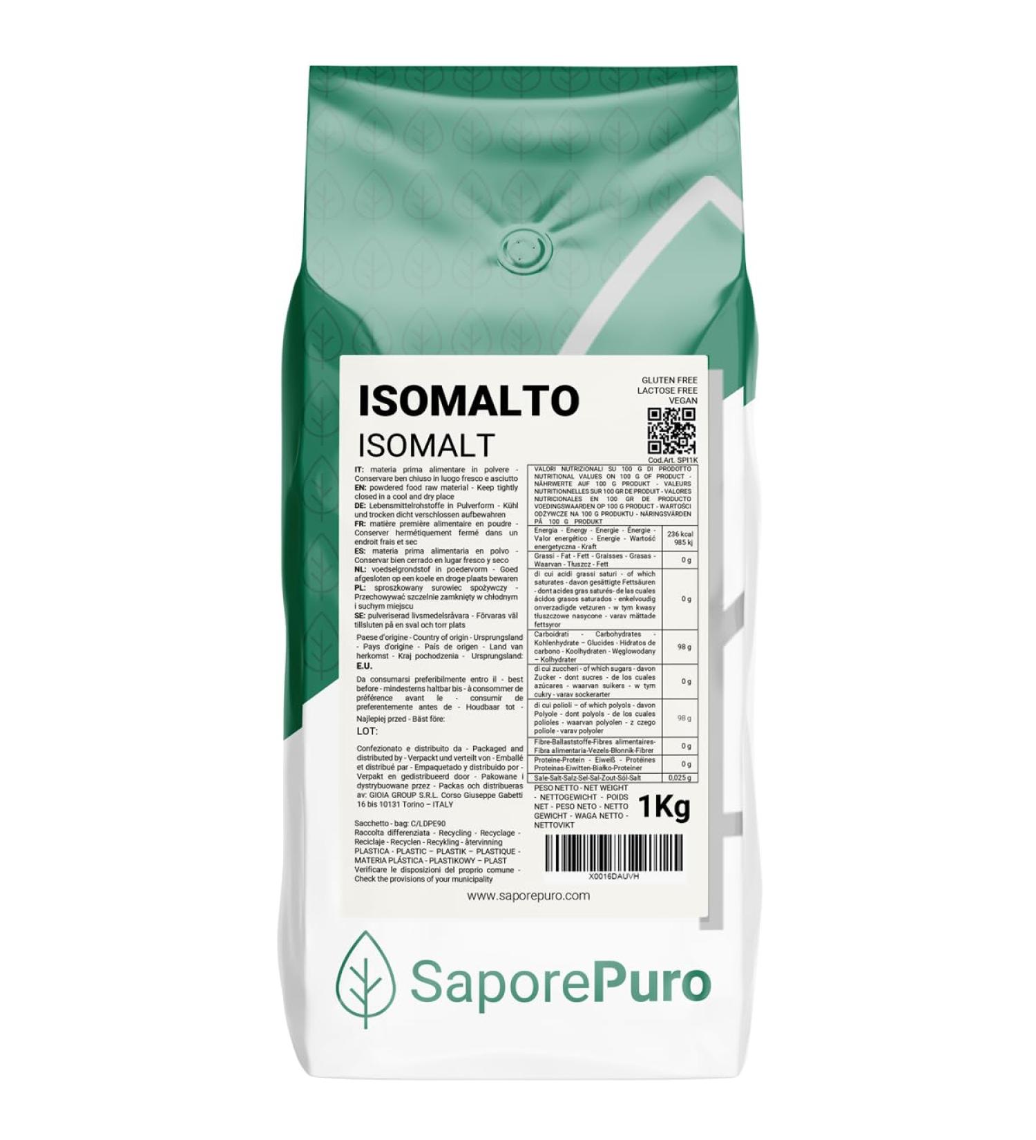 Saporepuro Isomalt Powder 1000g - Premium Sugar Substitute for Baking & Cooking | International Shipping Available - Buy Online on SooperMarket.com
