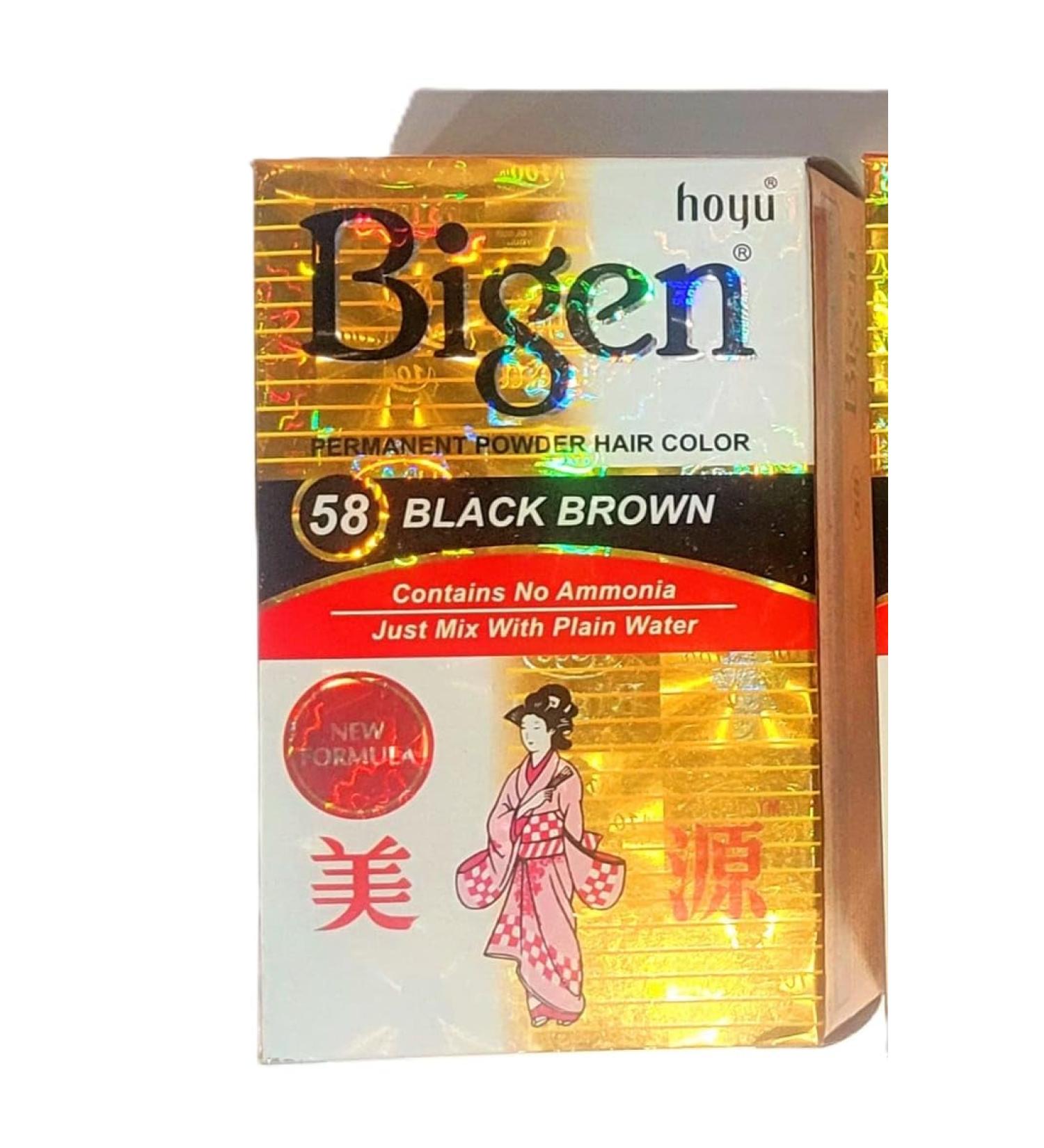 Bigen Permanent Hair Powder Color E9-BG337-359-SOS58 | International Shipping | Black Brown Hair Dye - Buy Online on SooperMarket.com