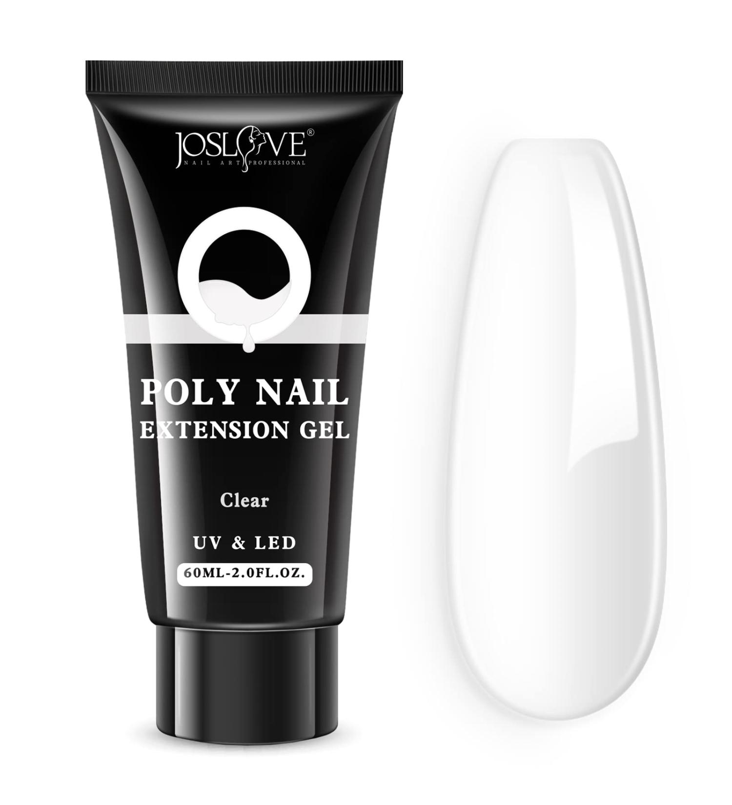 JOSLOVE 60ML Clear Poly Extension Gel for Nails - Salon Quality Builder Gel for Easy DIY at Home - Buy Online on SooperMarket.com