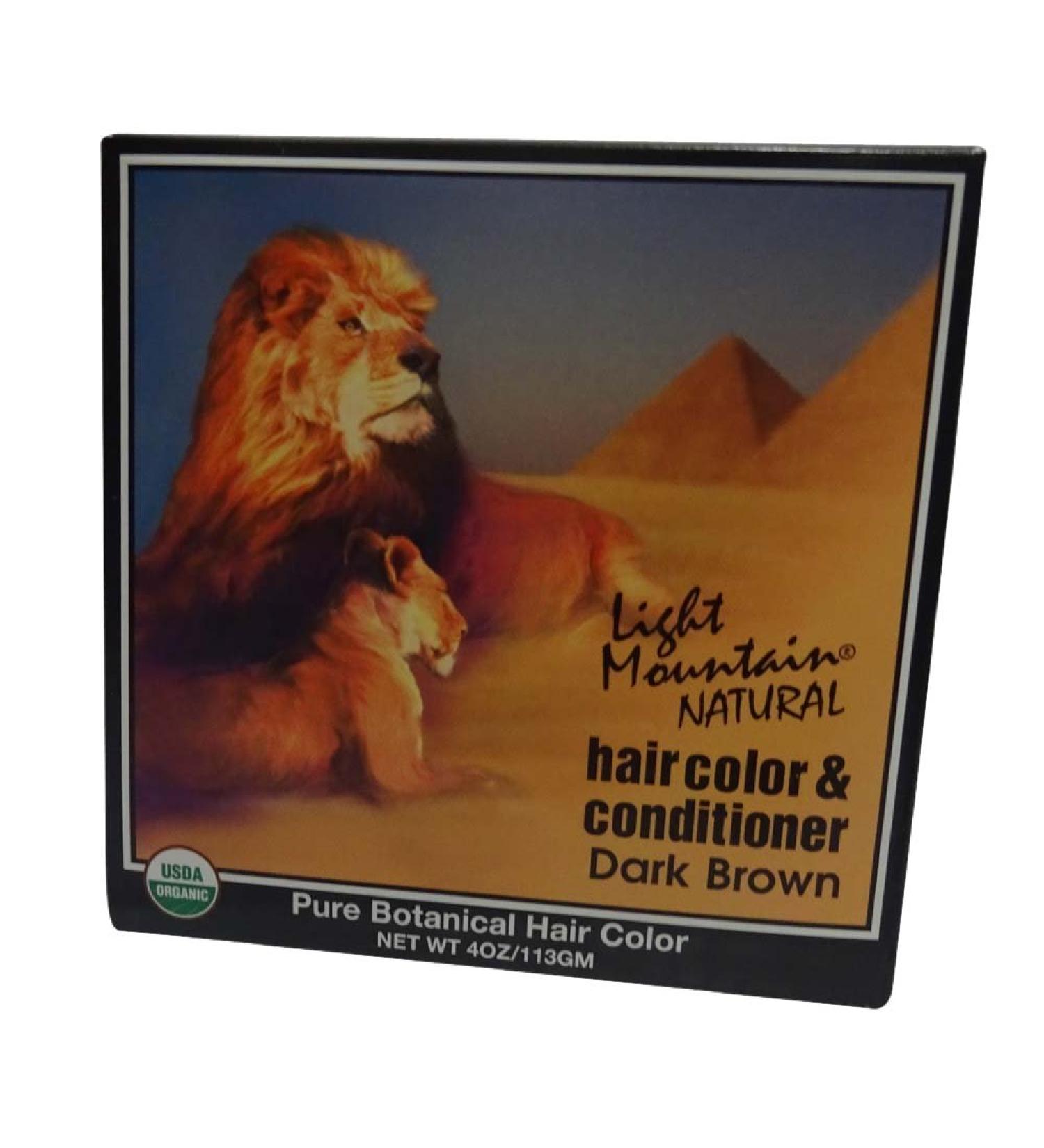 Light Mountain Organic Hair Color & Conditioner Dark Brown 4 oz (113 g)