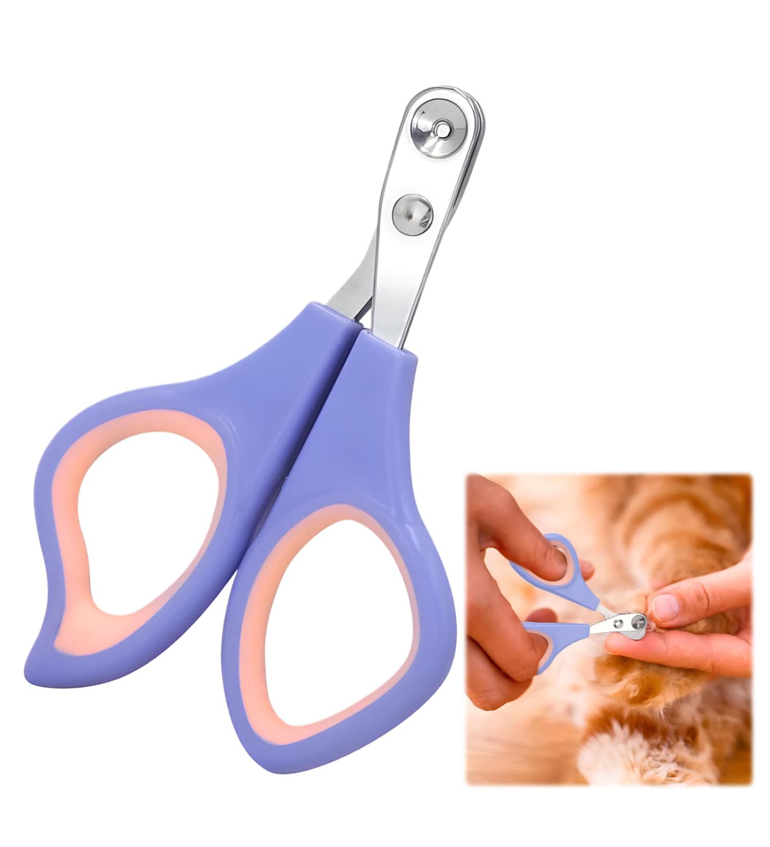 Cat Nail Clippers 1 Pcs Cat Claw Clipper Made of Stainless Steel Cat Nail Trimmer Nail Clippers for Cats with Positioning Hole Professional Cat Claw Clippers with Safety Guard.(Purple) - Buy Online on SooperMarket.com