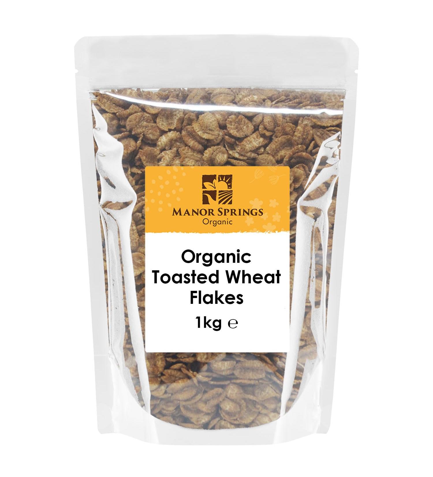 Organic Toasted Wheat Flakes 1kg by Manor Springs Organic - Buy Online on SooperMarket.com