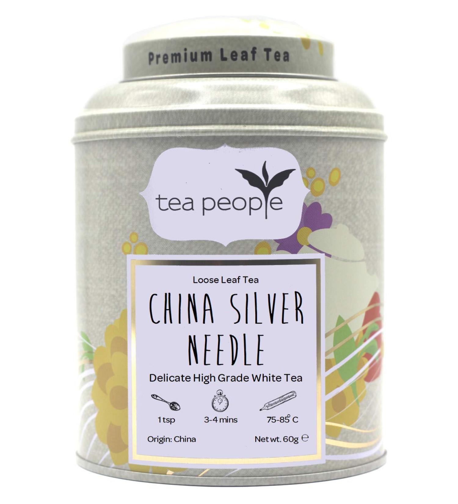 Tea People China Silver Needle Loose Leaf Tea Tin Caddy 60g - CSN-60g - Buy Online on SooperMarket.com