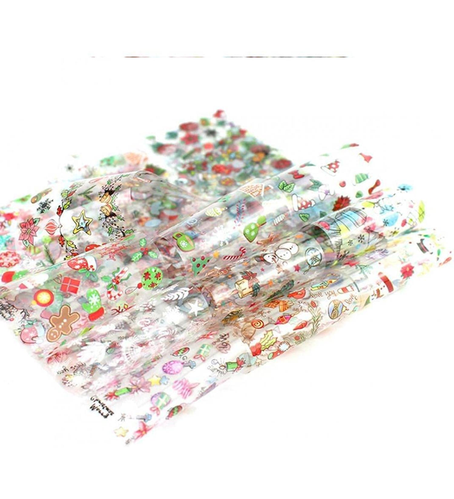 Christmas Nail Stickers Decals 3D Nail Art Stencils Designs Self Adhes TIP Nail Art Stickers Creat Design New Year Stickers Christmas Decor Practical - Buy Online on SooperMarket.com
