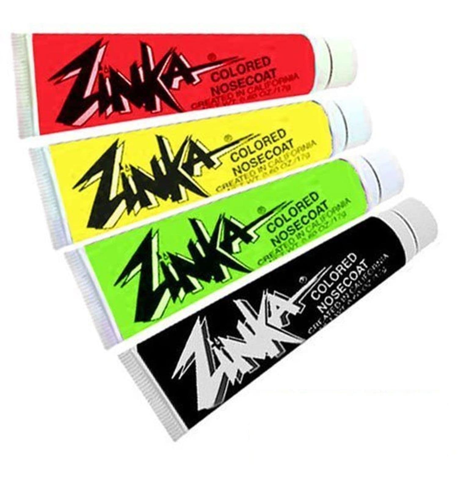 Zinka Colored Sunblock Zinc Waterproof Nosecoat 4 Pack Bundle - Rasta
