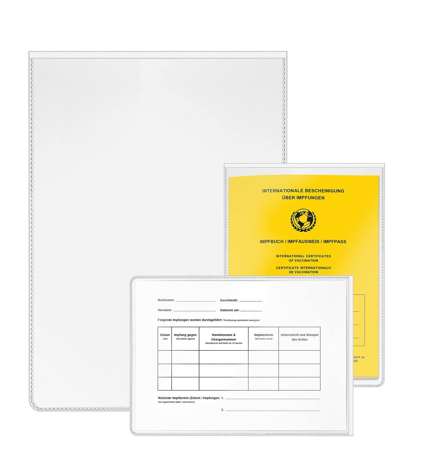 Buy A6 Protective Covers for ID Cards & Vaccination Certificates | 3-Pack | 148x105mm - Buy Online on SooperMarket.com