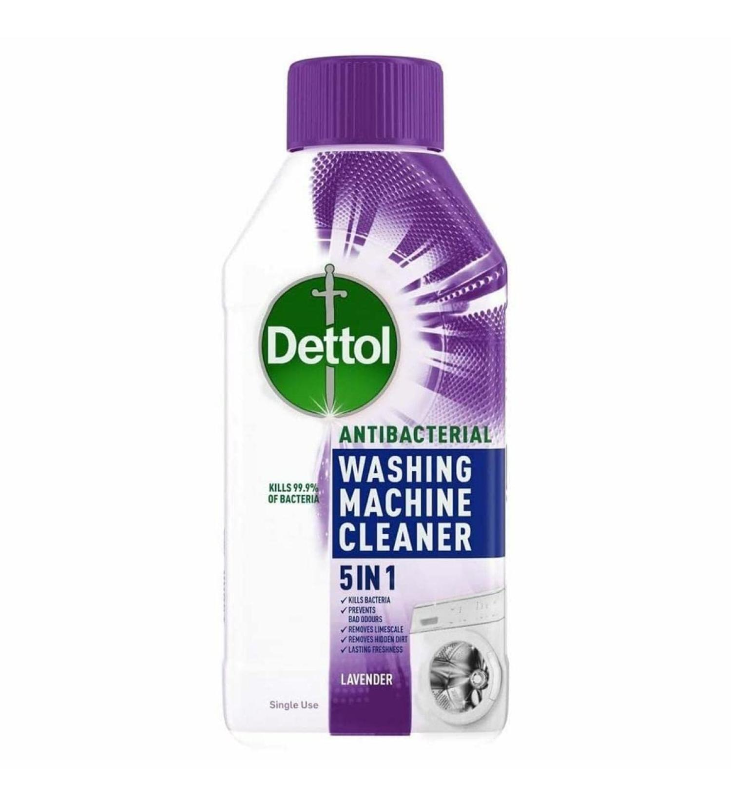 Dettol Antibacterial Washing Machine Cleaner Removes Limescale Dirt & Bad Odours Lavender 250ml