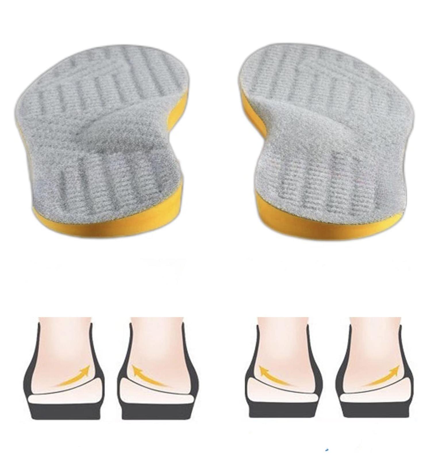 Goofort Orthotic Gel Insoles for Posture Correction and Foot Support - Gray, High Arch, Overpronation, Plantar Fasciitis - Women/ Men - Size 9-11 - Buy Online on SooperMarket.com