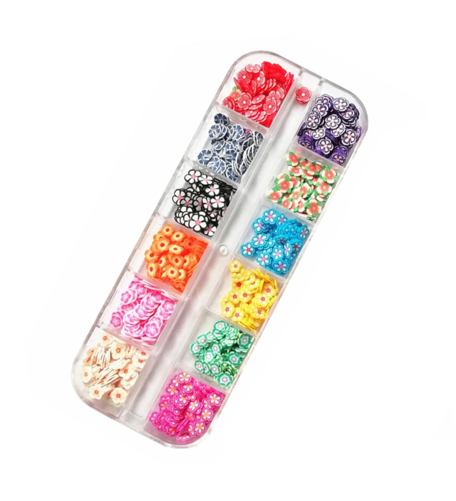 Healeved 2 Boxes 12 Polymer Clay Sequins Lemon Nail Art Fruit Nail Sequins Nail Decorations for Nail Art Nails Decoration Nail Art Accessories Nail Stickers Soft Pottery 3d The Flowers - Buy Online on SooperMarket.com