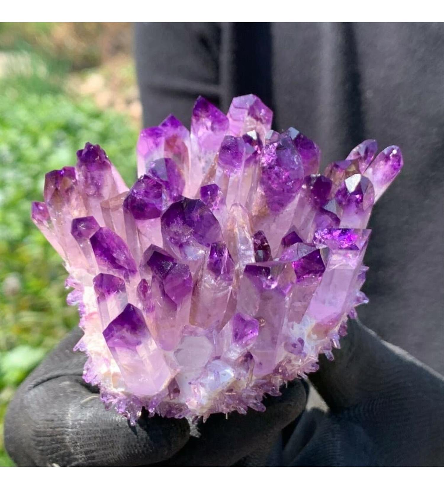 Purpl Phantom Quartz Crystal Cluster Specimen 400g Suitable for Home HOMEZHOU - Buy Online on SooperMarket.com