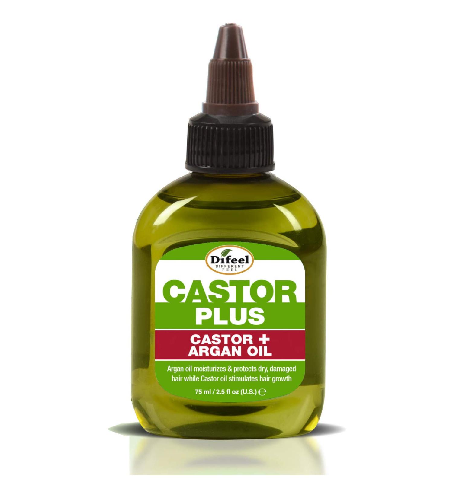 Difeel Premium Castor Plus Argan Hair Oil - Pro-Growth & Hydrating Formula 2.5 oz - Buy Online on SooperMarket.com
