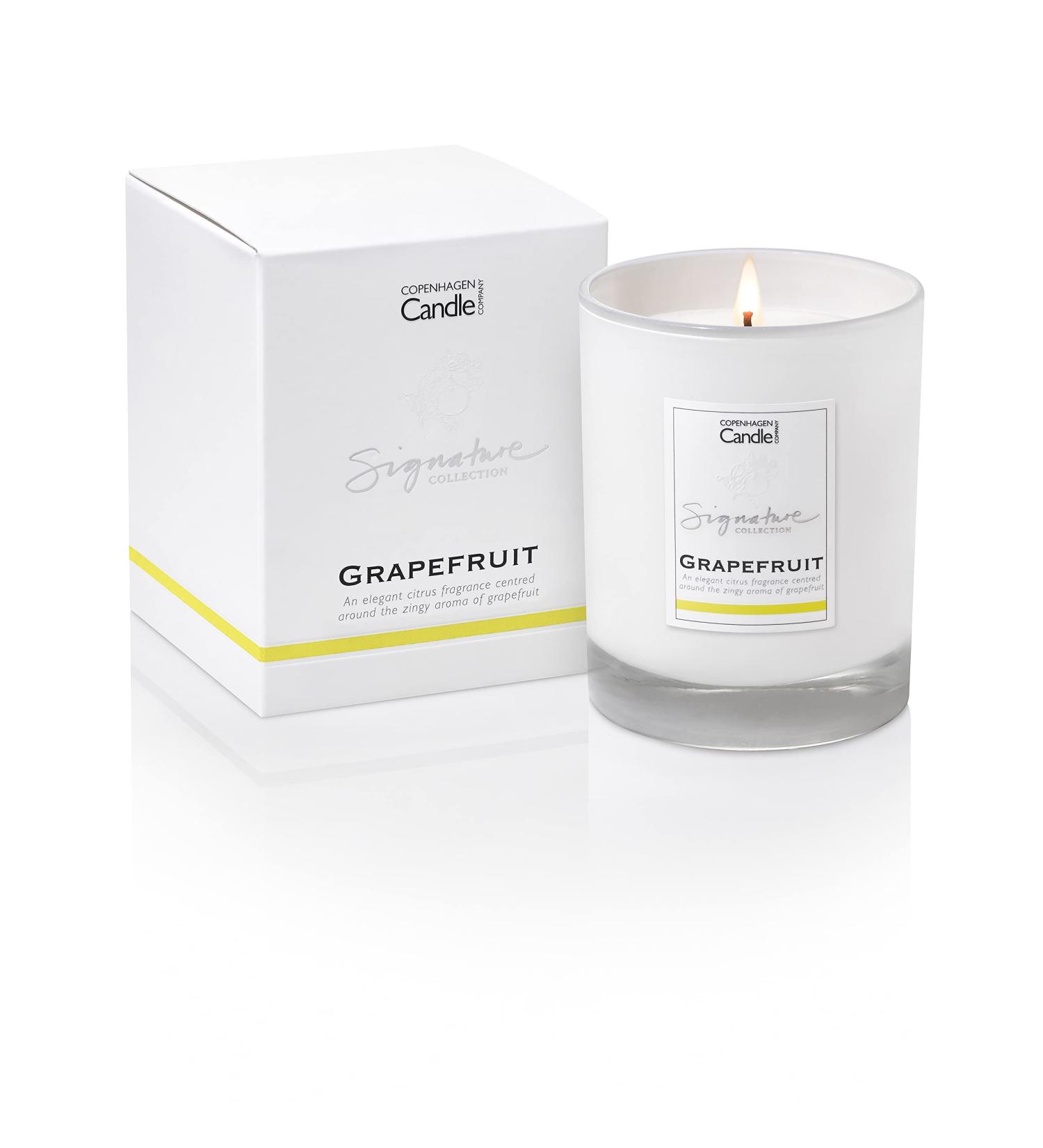 Luxury Grapefruit Scented Candle Gift for Women | 45 Hours Burn Time | Hotel Collection by The Copenhagen Company | Natural Wax Blend - Buy Online on SooperMarket.com