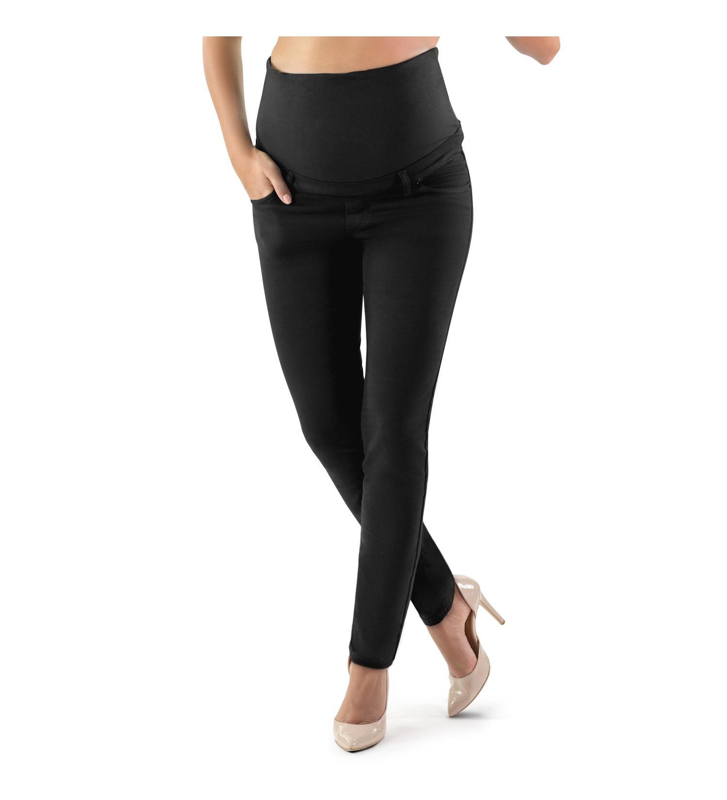 Milano Maternity Jeans - Ultra Stretch Butter Soft Denim, High Waisted Over the Bump Band, Comfortable Slim Fit Clothing for Pregnant Women - Size 14 Black - Buy Online on SooperMarket.com
