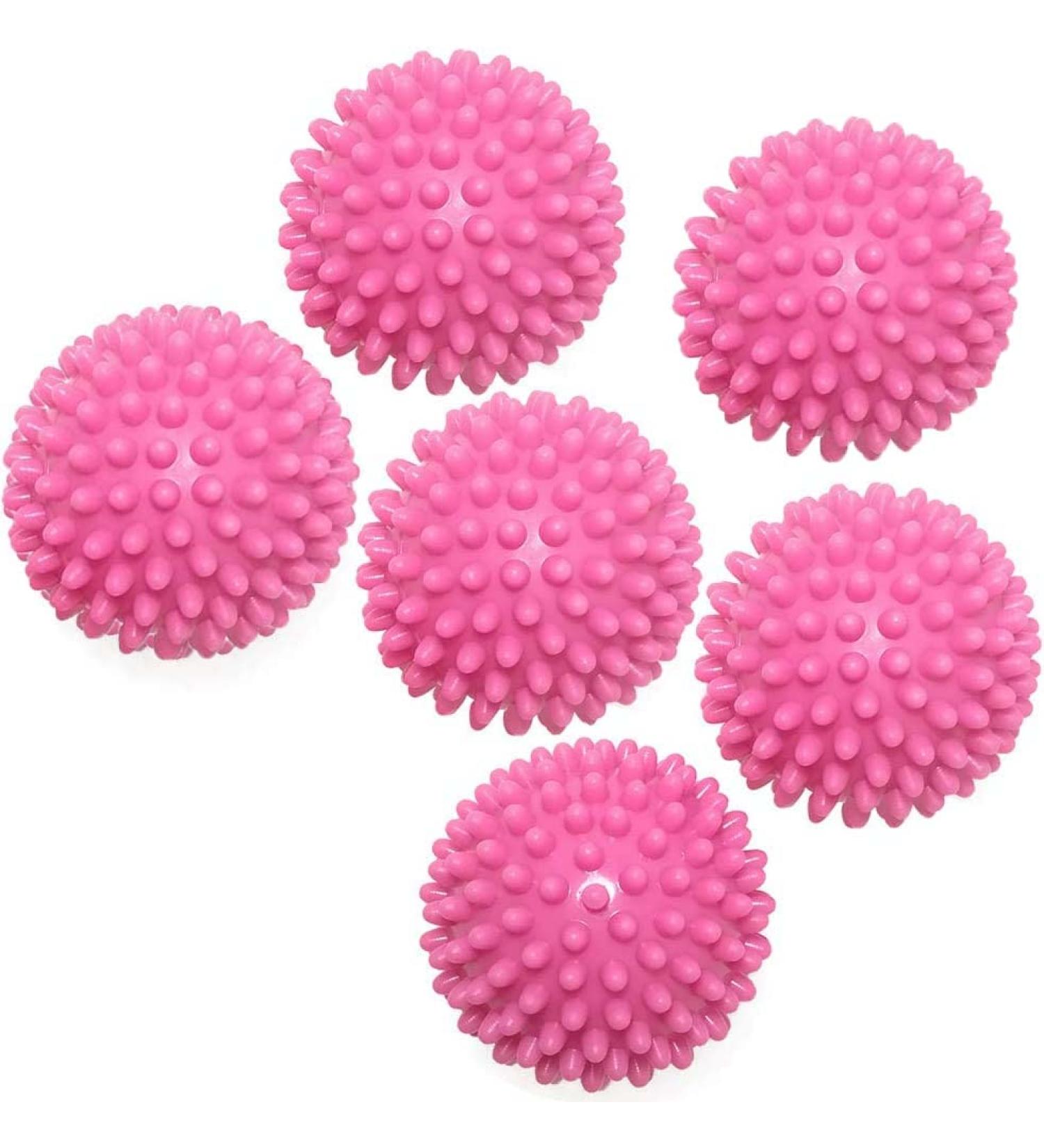Saibit Reusable Dryer Balls Tumble Laundry Wash Balls Non Melt Dryer Balls for Speeding Drying and Reducing Creases for Clothes (Pink) - Buy Online on SooperMarket.com