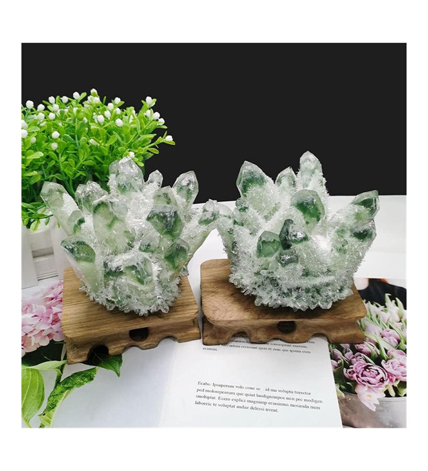 Stone Crafts Green Ghost Phantom Quartz Crystal Cluster Specimen kaixun (Size : 500-600g) - Buy Online on SooperMarket.com
