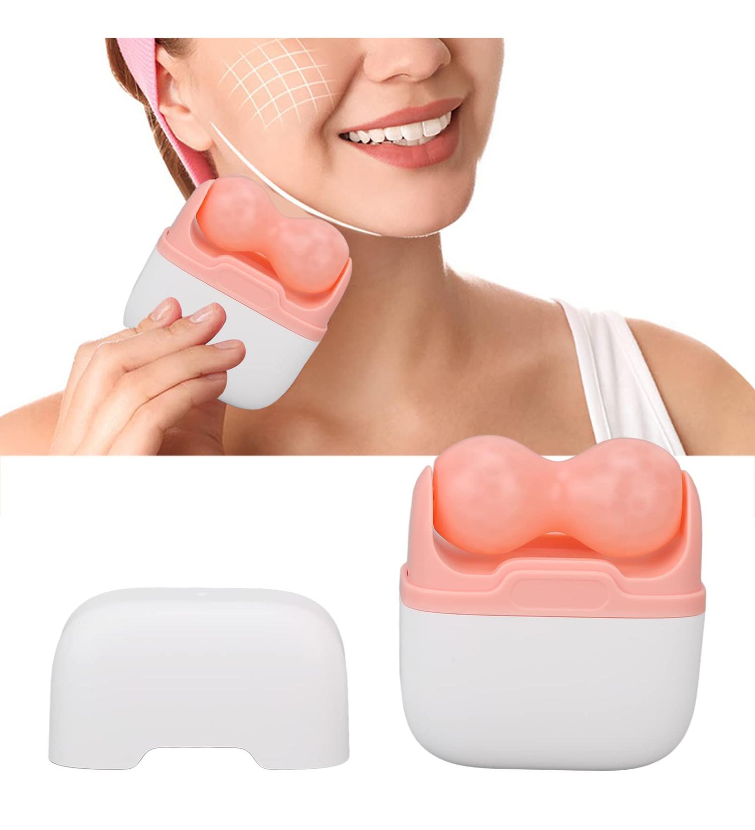 Buy 2-in-1 Facial Ice Roller - Pink Face Massage Tool for Wrinkle Prevention Pore Reduction & Fatigue Relief - International Shipping Available - Buy Online on SooperMarket.com