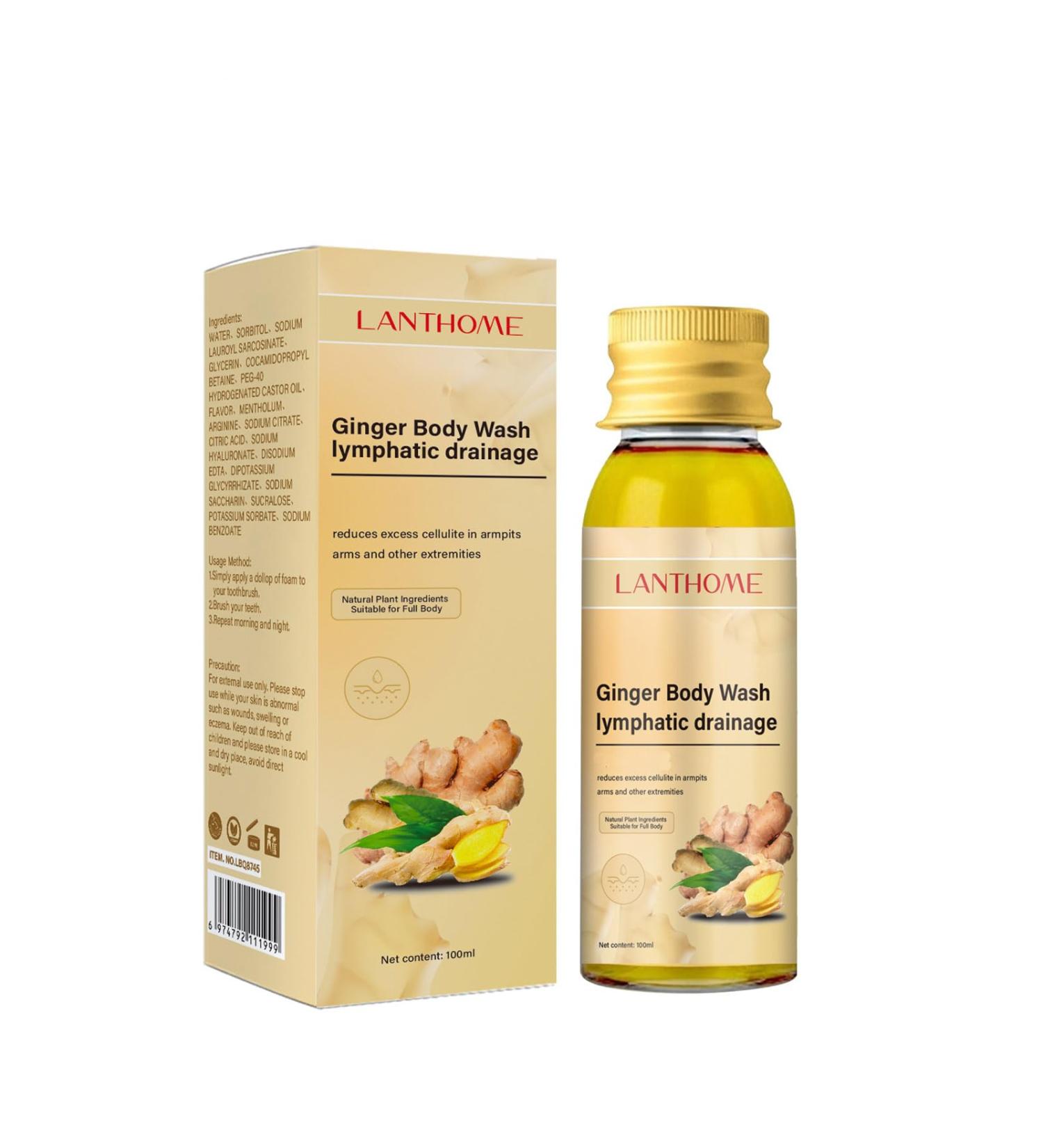Lymph Drainage Herbal Shower Gel | Organic Ginger Slimming Body Wash 100ml - Enhance Your Wellness Globally - Buy Online on SooperMarket.com