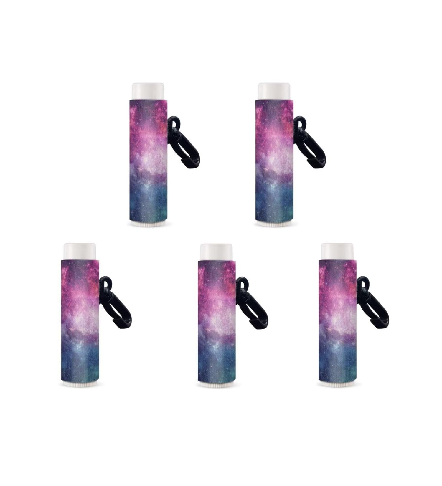 SCRAWLGOD Galaxy Print Lip Balm Holder Keychain Portable Lip Balm Sleeve keychain Chapstick Holder Secure and Nice Hand Feeling Set of 5 Galaxy 5 - Buy Online on SooperMarket.com
