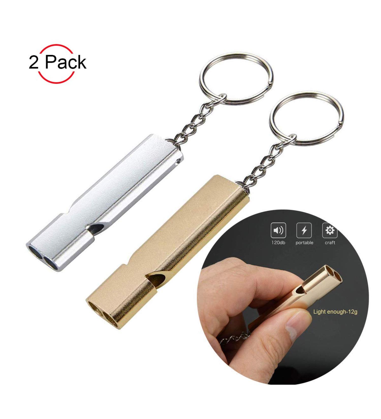Triller Pipe Set - Emergency Signal Whistle with Key Rings for Kids | 2-Piece Trilling Whistle for School Gym Camping & Hiking - Life-Saving Safety Gear - Buy Online on SooperMarket.com