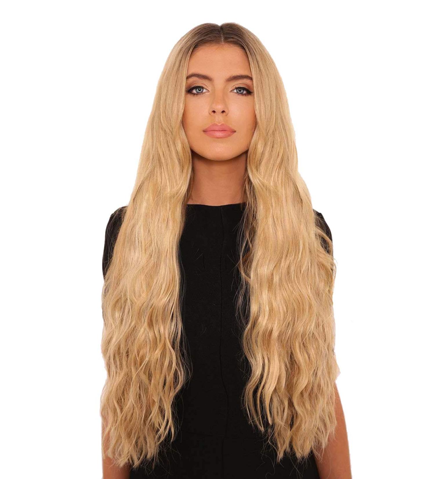 Shop LullaBellz Extra Thick 26 Clip-In Hair Extensions - California Blonde | 5 Pack for Gorgeous Volume - Buy Online on SooperMarket.com