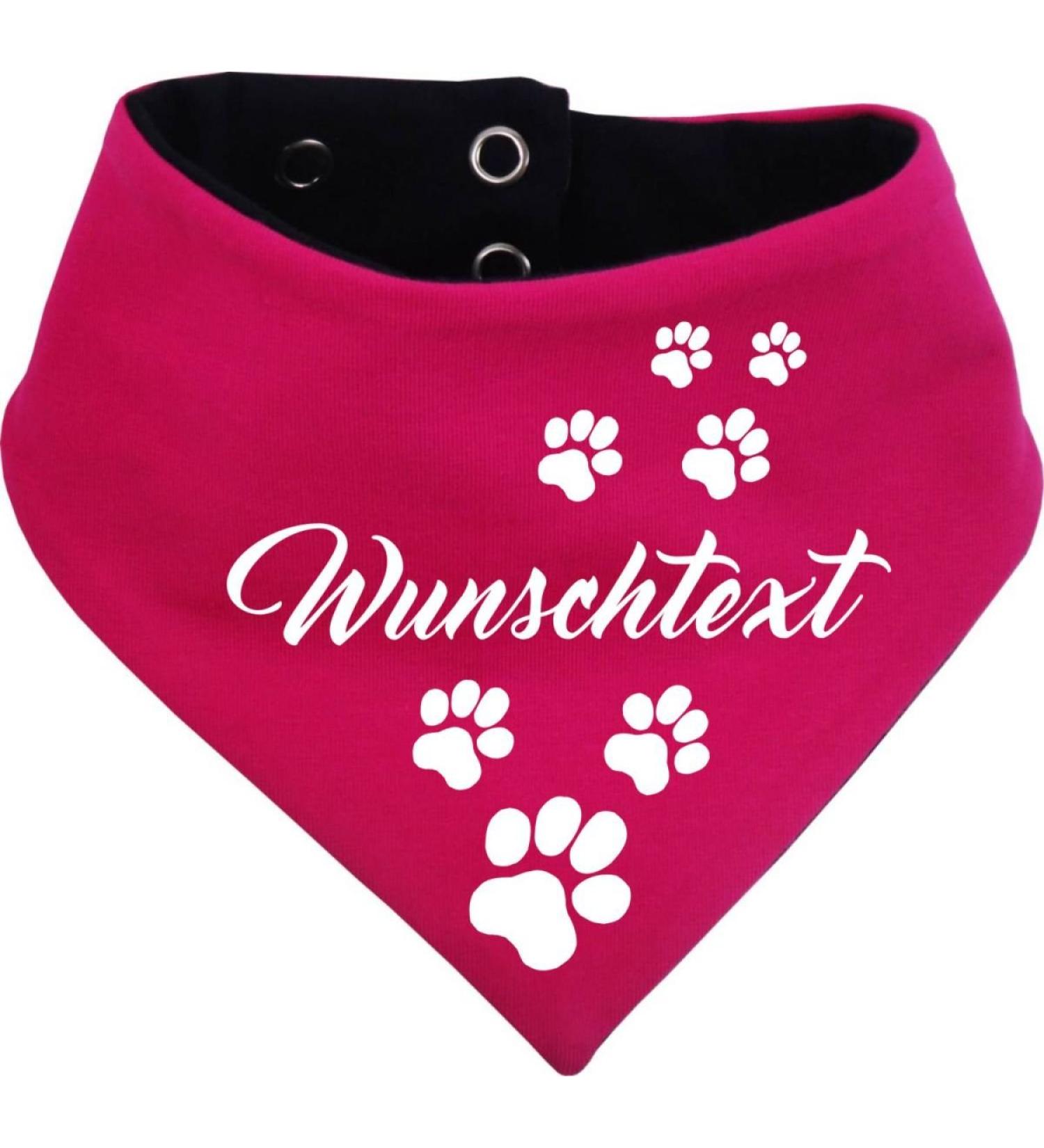 Both-Sided Multicolor Dog Turning Cloth - Pink/Navy (36-44 cm Neck Circumference) | Custom Text Available - Buy Online on SooperMarket.com