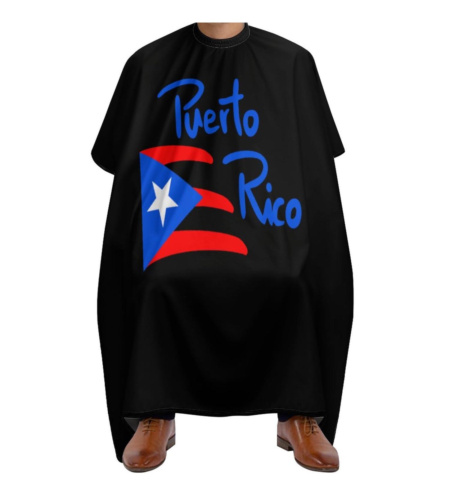 Puerto Rico Flag Hair Salon Cape | Hairdressing Gown & Barbers Apron for Stylish Haircuts - Buy Online on SooperMarket.com