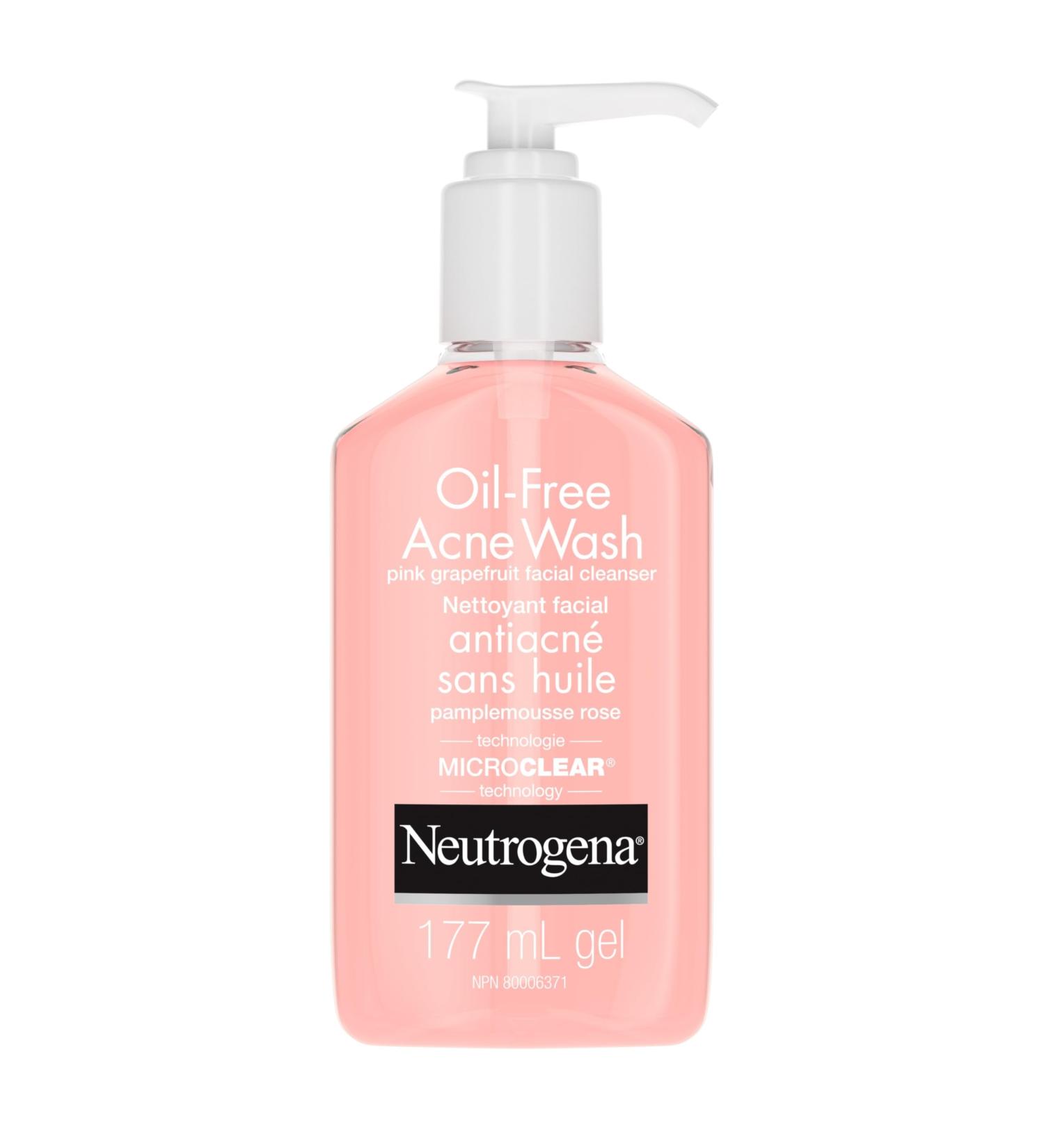Neutrogena Oil-Free Acne Wash Facial Cleanser - Pink Grapefruit 6 oz | Buy Internationally Online - Buy Online on SooperMarket.com