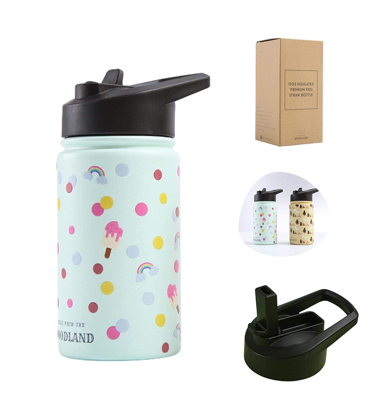 12oz Kids Stainless Steel Thermal Bottle with Straw Lid - Confetti Treats | Keeps Drinks Fresh for 12 Hours - Easy-to-Drink Design for Toddlers - Buy Online on SooperMarket.com