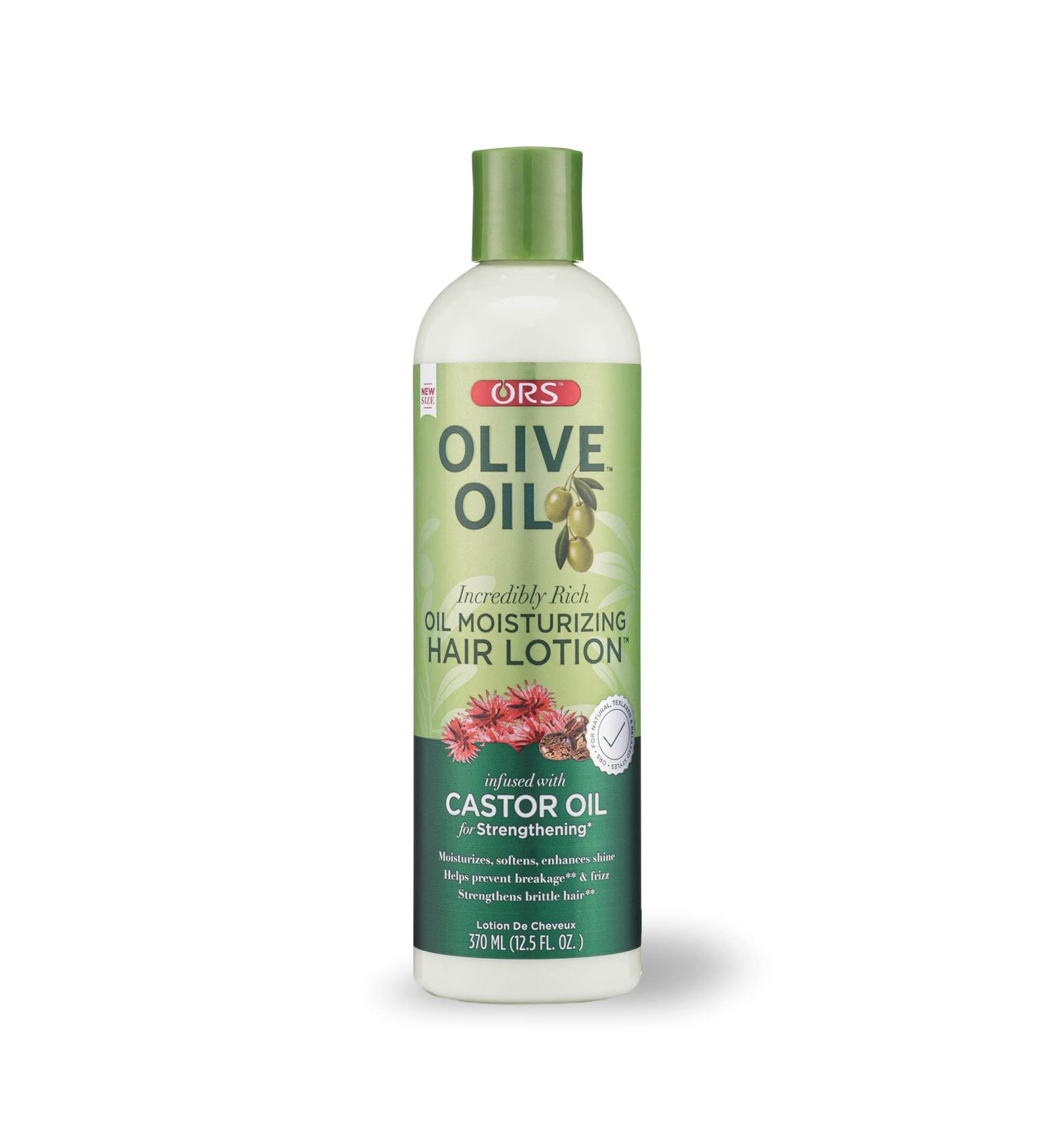 ORS Olive Oil Incredibly Rich Oil Moisturizing Hair Lotion infused with Castor Oil for Strengthening (12.5 oz)