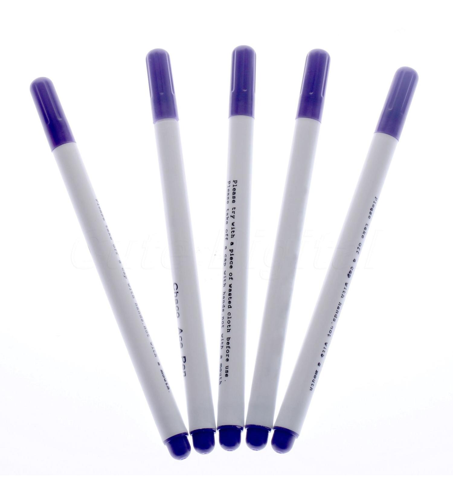 12 PACK Purple Disappearing Ink Fabric Marking Pen - Water Erasable, Auto-Vanishing, Temporary Marker for Cloth - Buy Online on SooperMarket.com