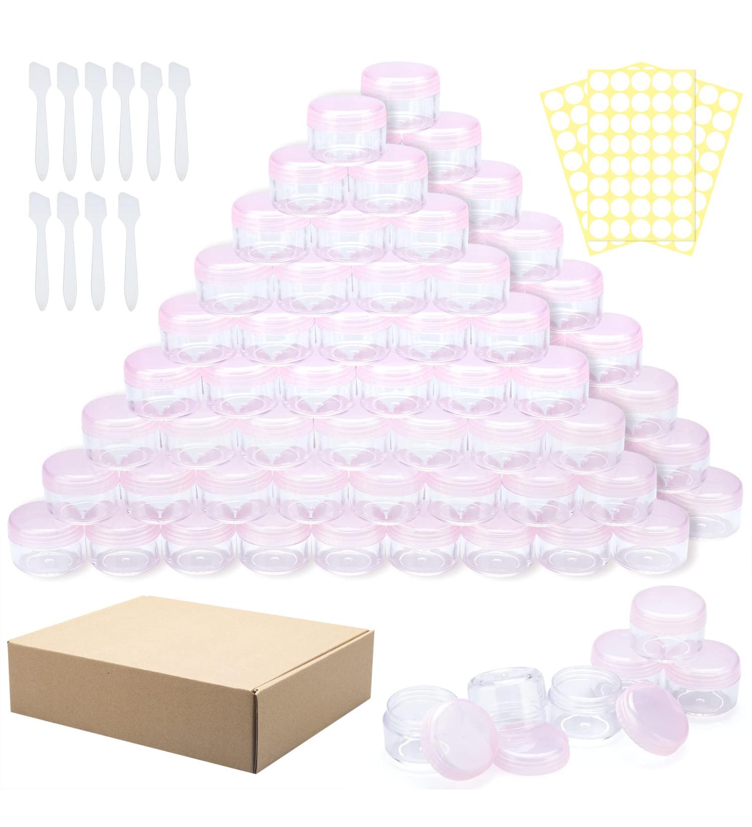 100 Pcs Mini Clear Cosmetic Bottles 5ml - Empty Screw Cap Containers for Lip Balm Lotion & Sample Sets - Ideal for Travel & DIY - Buy Online on SooperMarket.com