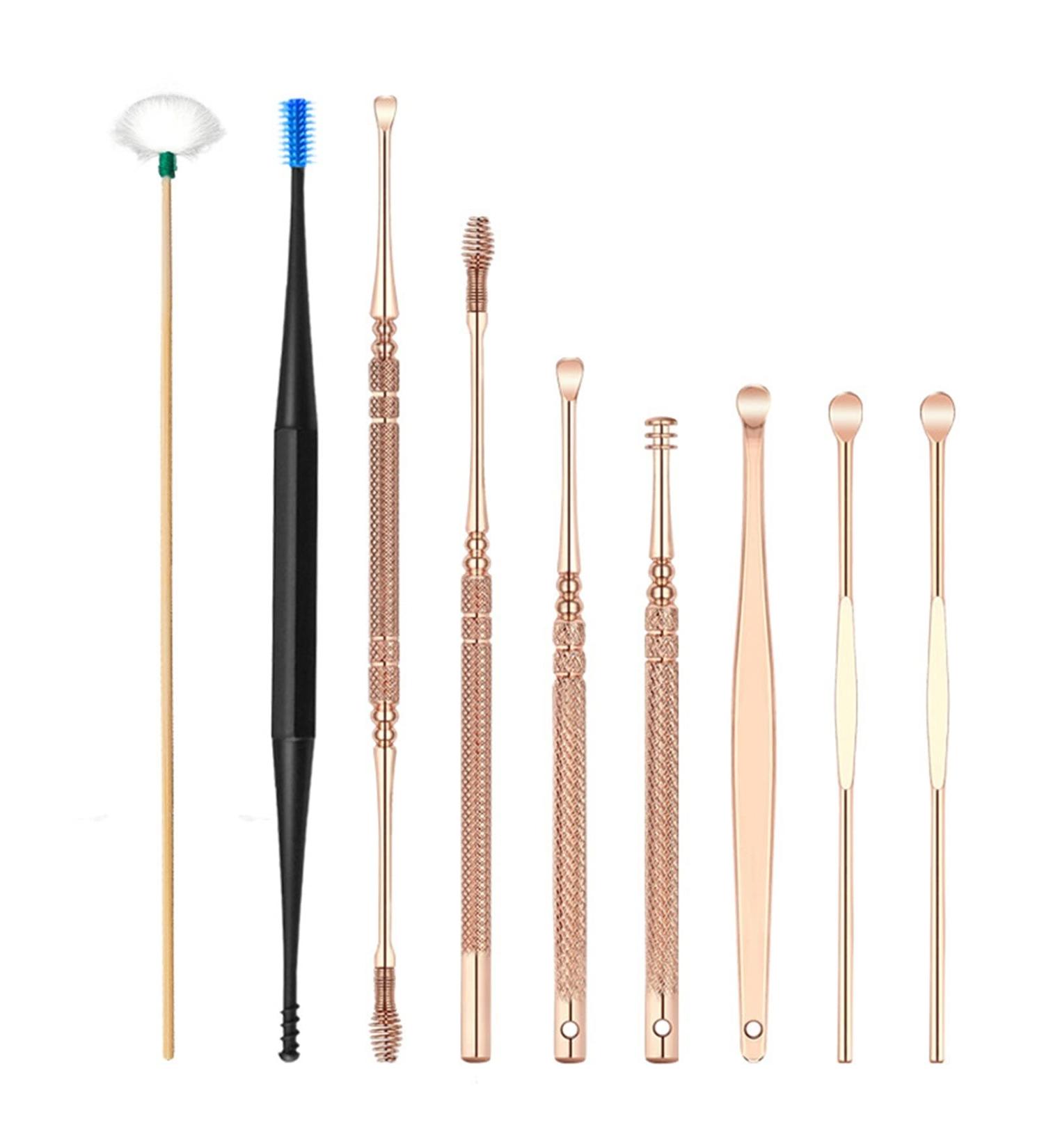 Stainless Steel Ear Wax Spring Tool Massage Set for Ear Cleaning - Buy Online on SooperMarket.com