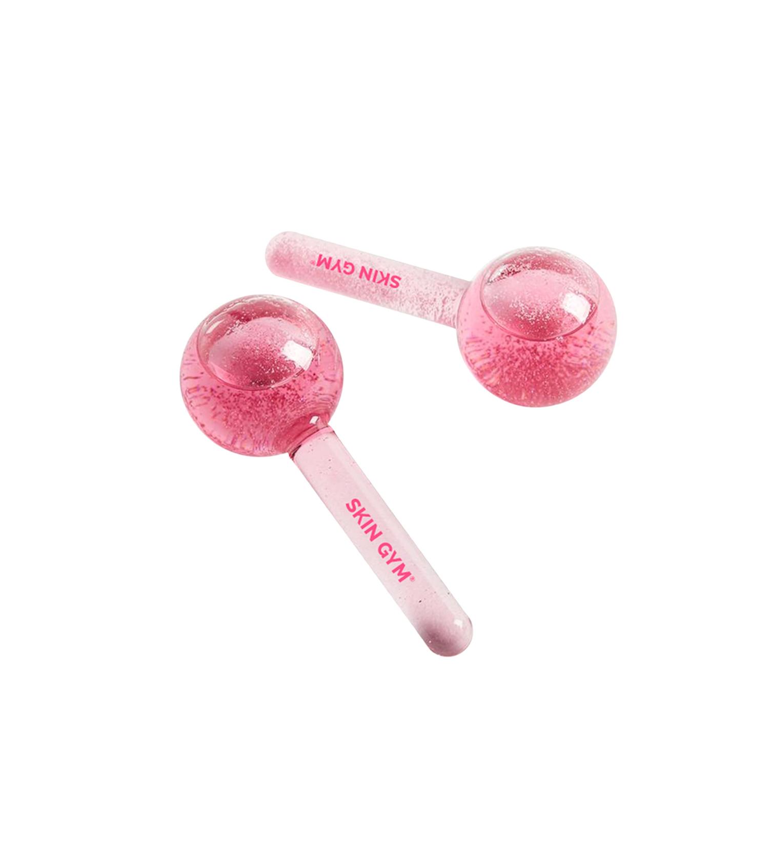 Skin Gym Ice Globe Beauty Balls: Cold Roller Massager for Face & Eyes - Reduce Puffiness, Pores, and Wrinkles - Pink - Buy Online on SooperMarket.com