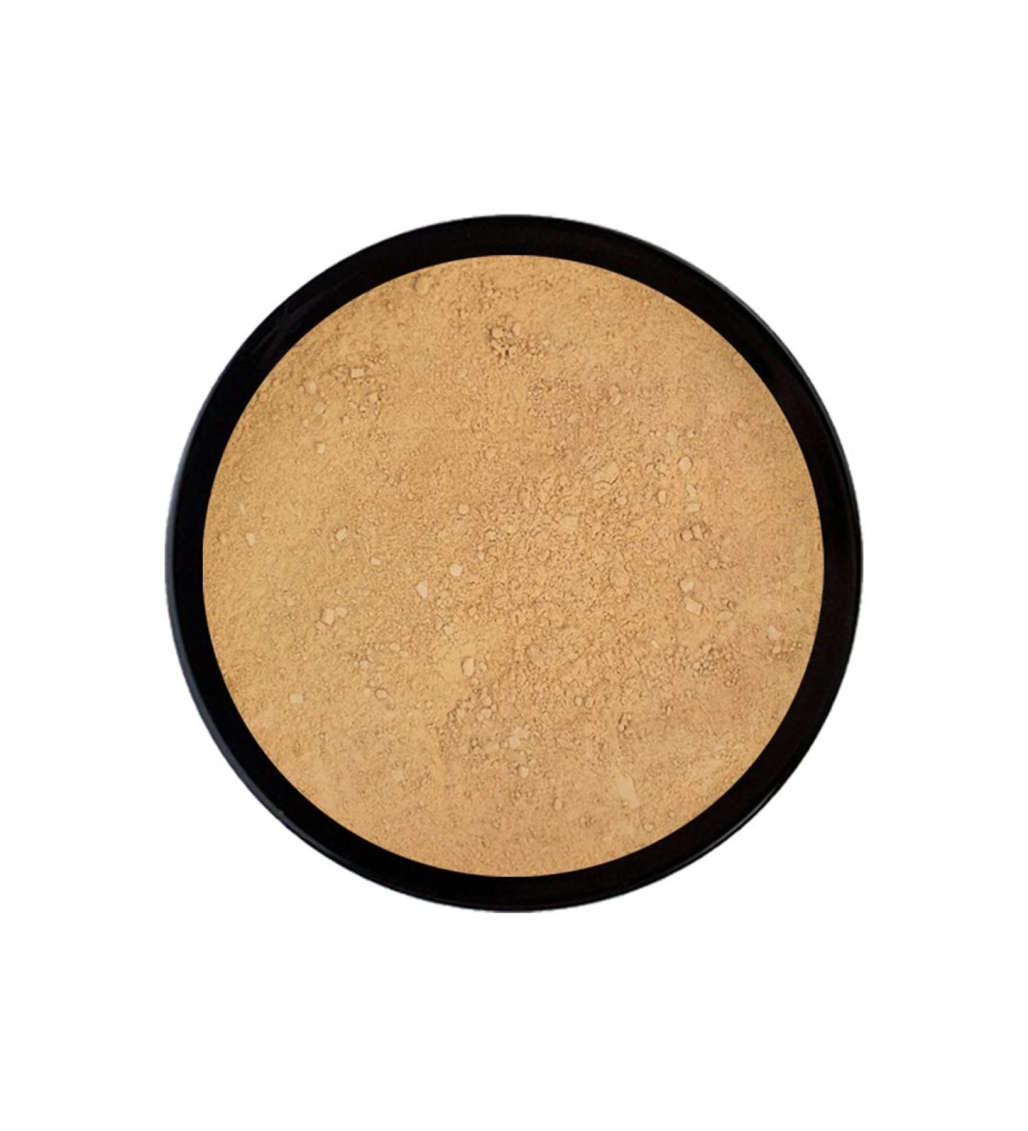 Emani Vegan Cosmetics Mineral Crushed Powder Foundation - Full Coverage HD Finish, Pore Minimizing, Organic & Vegan, Gluten/Cruelty Free, Buildable Coverage Sand (Medium) - Buy Online on SooperMarket.com