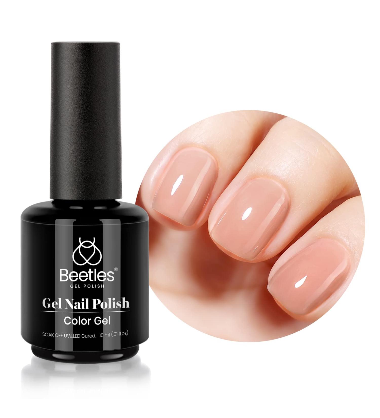 Beetles Nude Gel Nail Polish 15ml Neutral Brown Color Natural Winter Gel Polish Set Mocha Mousse Cake Translucent Soak Off U V LED Nail Lamp Nail Art Gel 0.5Oz Gift for Women Translucent Neutral Color - Buy Online on SooperMarket.com