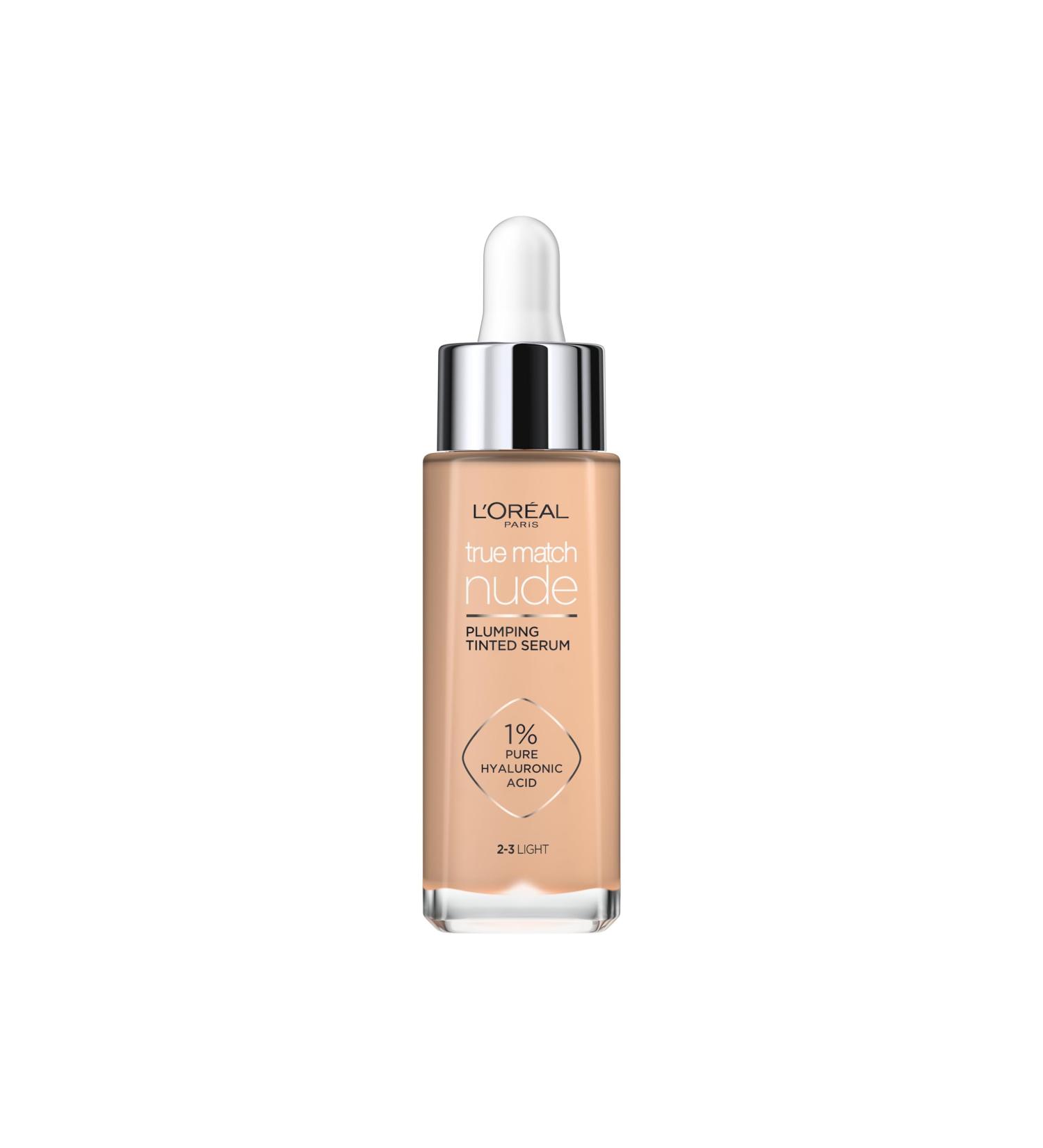 L'Oreal Paris True Match Tinted Serum Foundation with Hyaluronic Acid - Shade 2-3 Light - Buy Online on SooperMarket.com