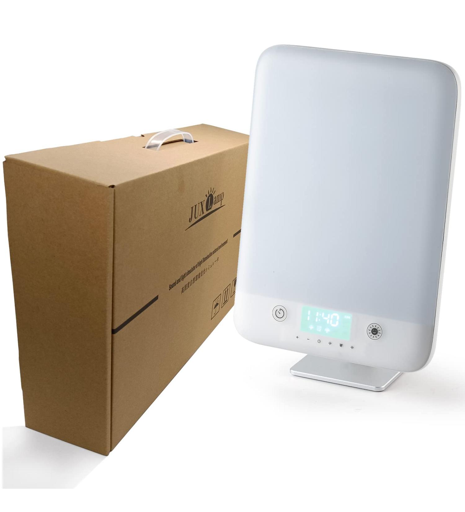 Large Light Therapy lamp Bright White 10000 lux 12 in High Illumination Wake-up Light Alarm Multiple Sets of White Noise - Buy Online on SooperMarket.com