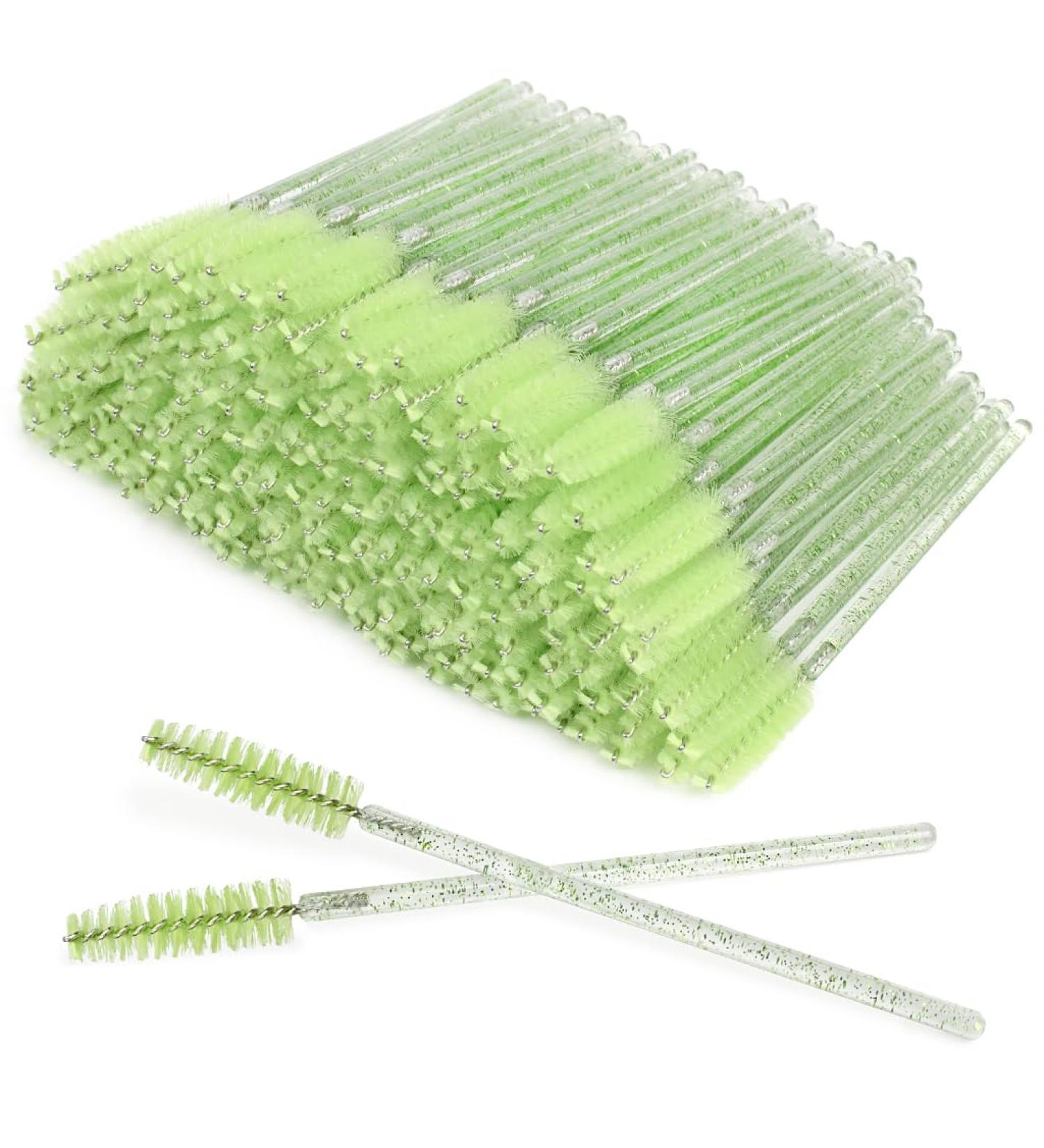 XPP Disposable Eyelash Brushes 100PCS - Crystal Green Mascara Wands for Brow Spoolie and Castor Oil Application - Buy Online on SooperMarket.com