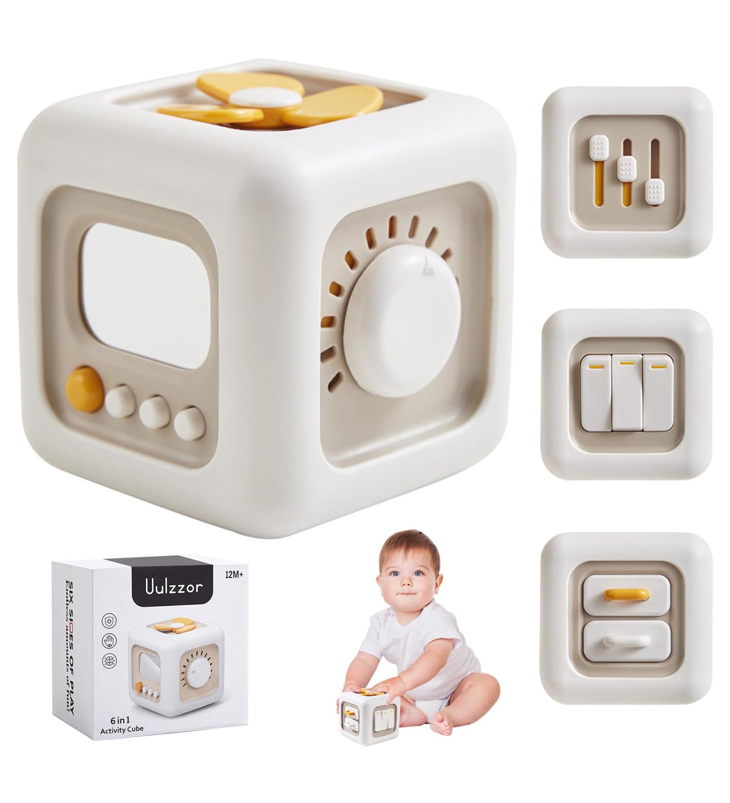 Spermuoy Busy Activity Cube - Montessori Toy for 1 Year Olds | International Shipping - Buy Online on SooperMarket.com
